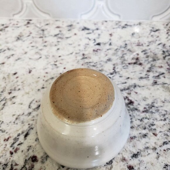 Vintage Milligan RP Pottery Stoneware Serving Chip and Dip Bowl Set Blue Speckle - Picture 12 of 12